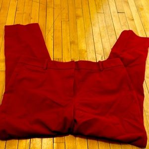 White House black market slim ankle size 12 red pants